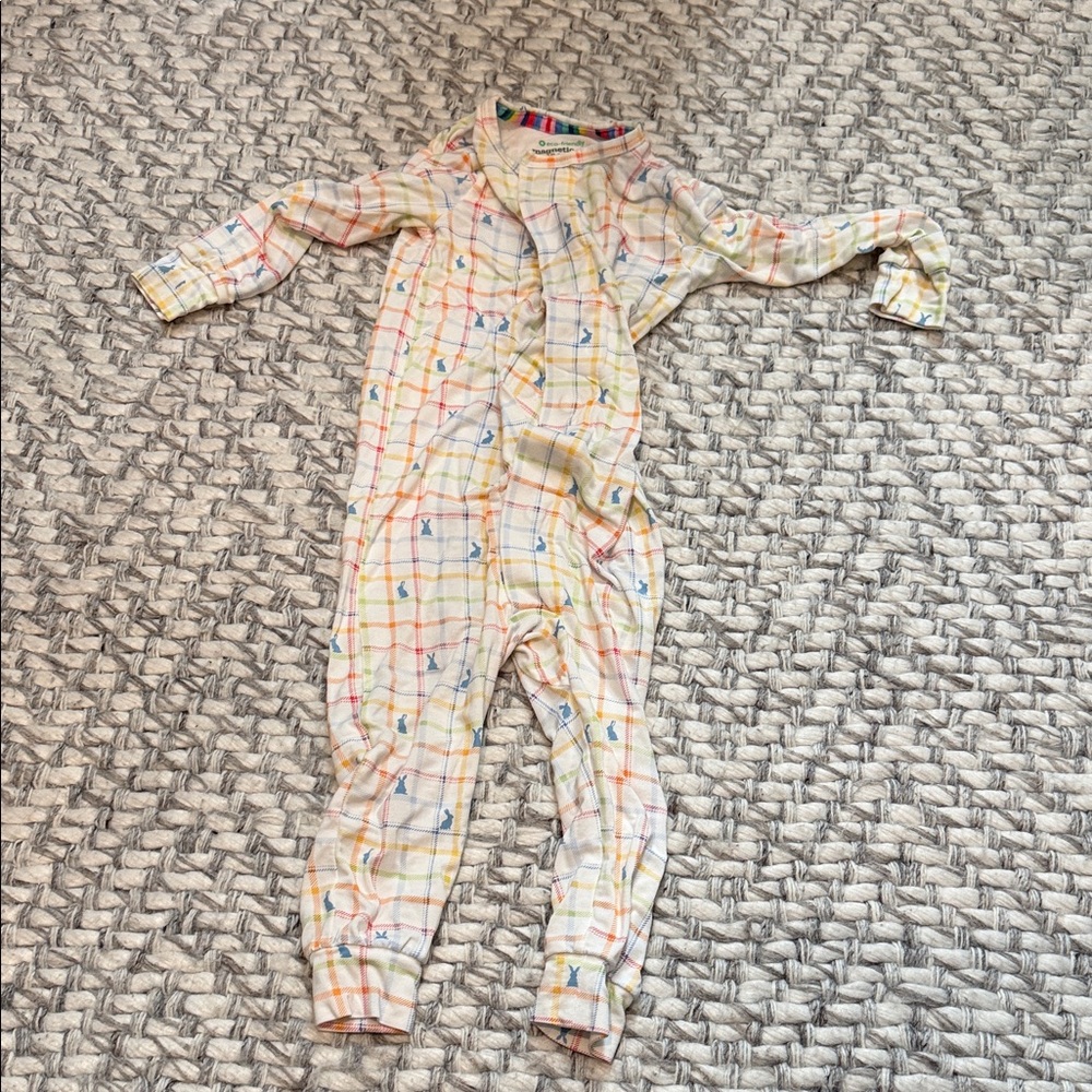 Magnetic Me Multicolor Plaid Kids Footie